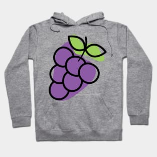 Cute Grape Minimalist Abstract Childlike Hoodie